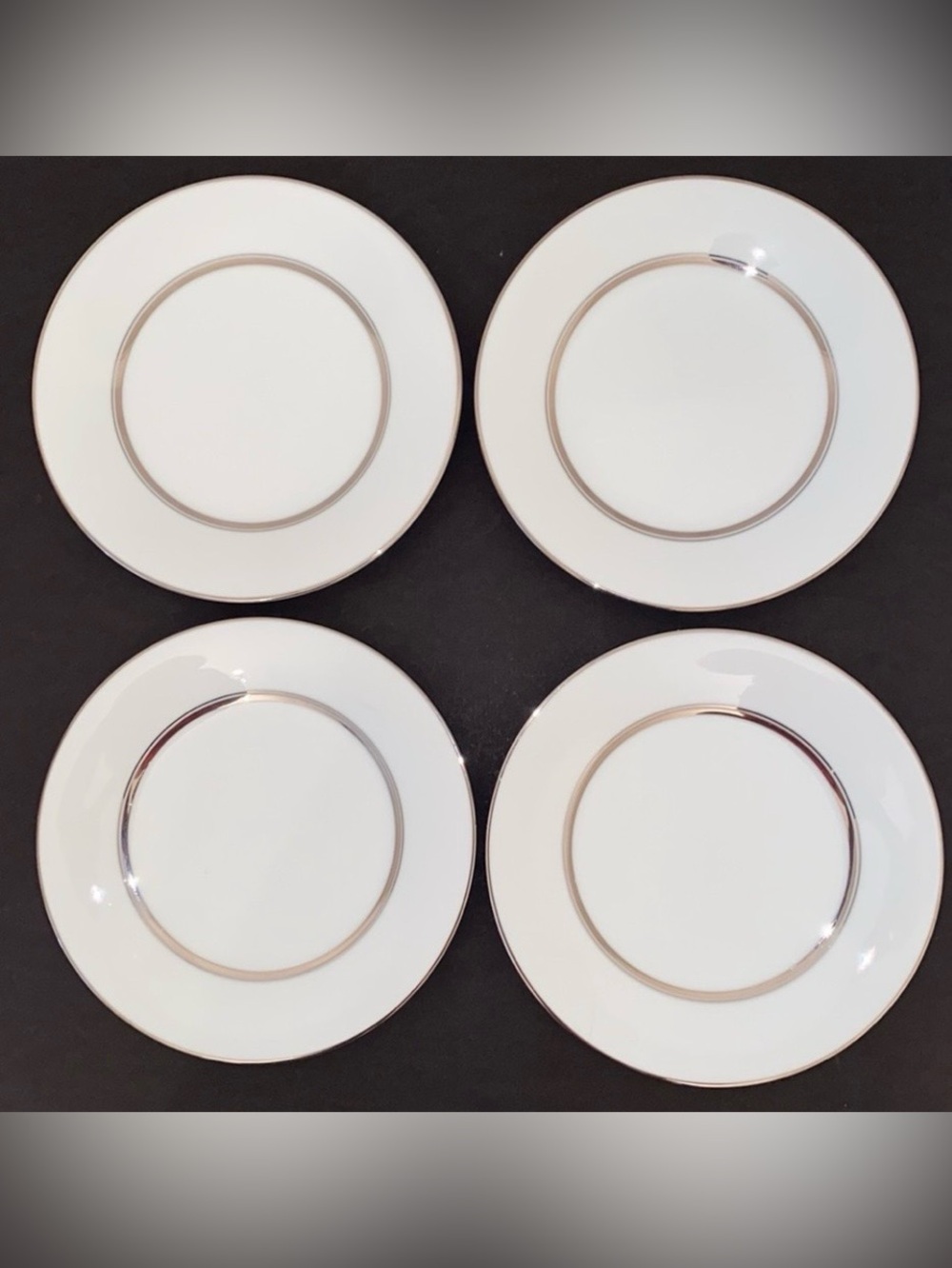 Noritake Galaxy 6527 Salad China Plates Vintage Set of 4